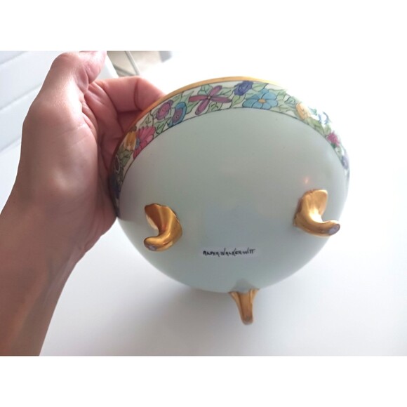 Hand Painted Signed Alpha Walker Witt Ornate Art Bowl Gilt Blank Vintage - Picture 5 of 14